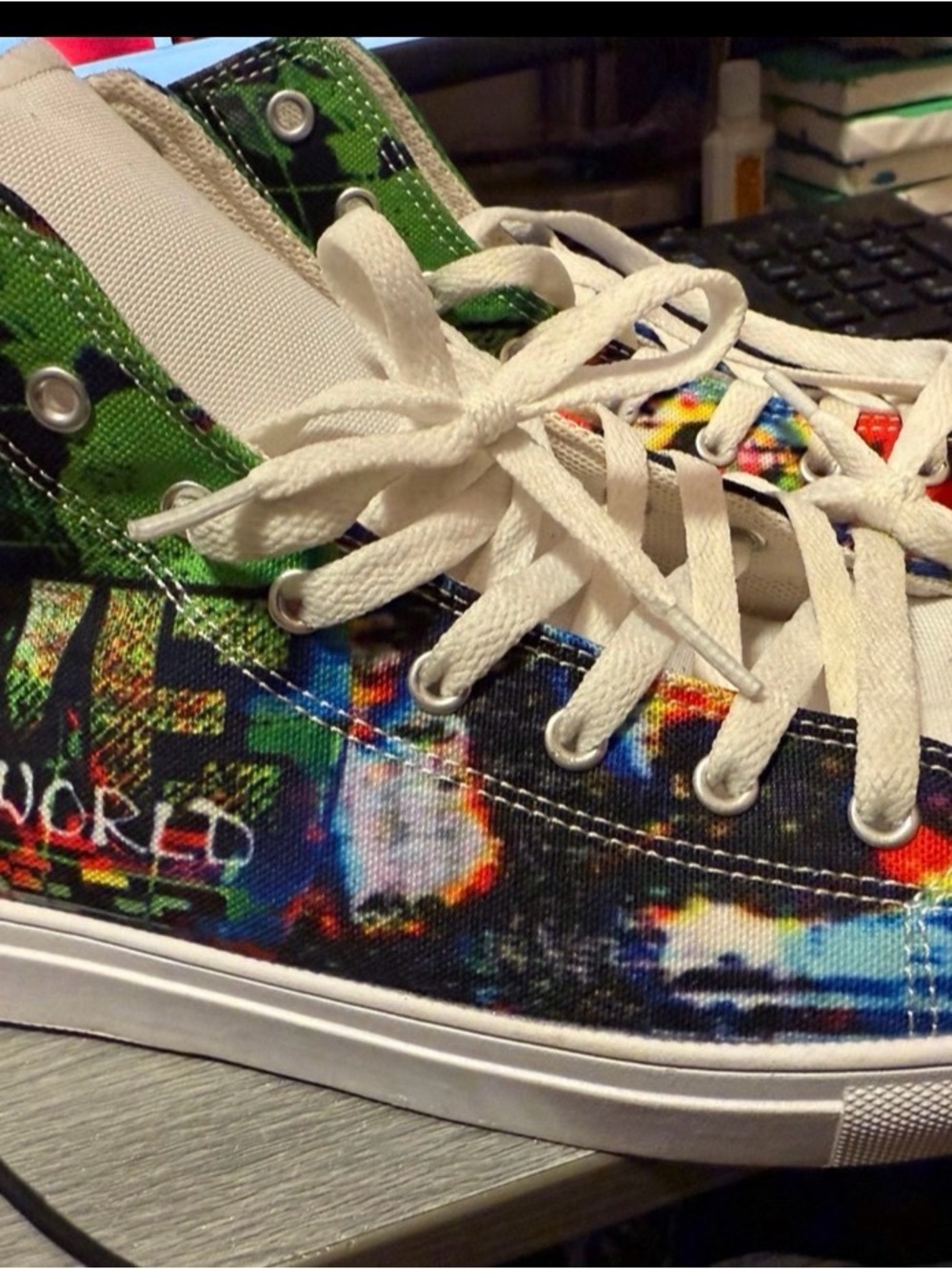 Colorful Abstract High-Top Canvas Sneakers 43